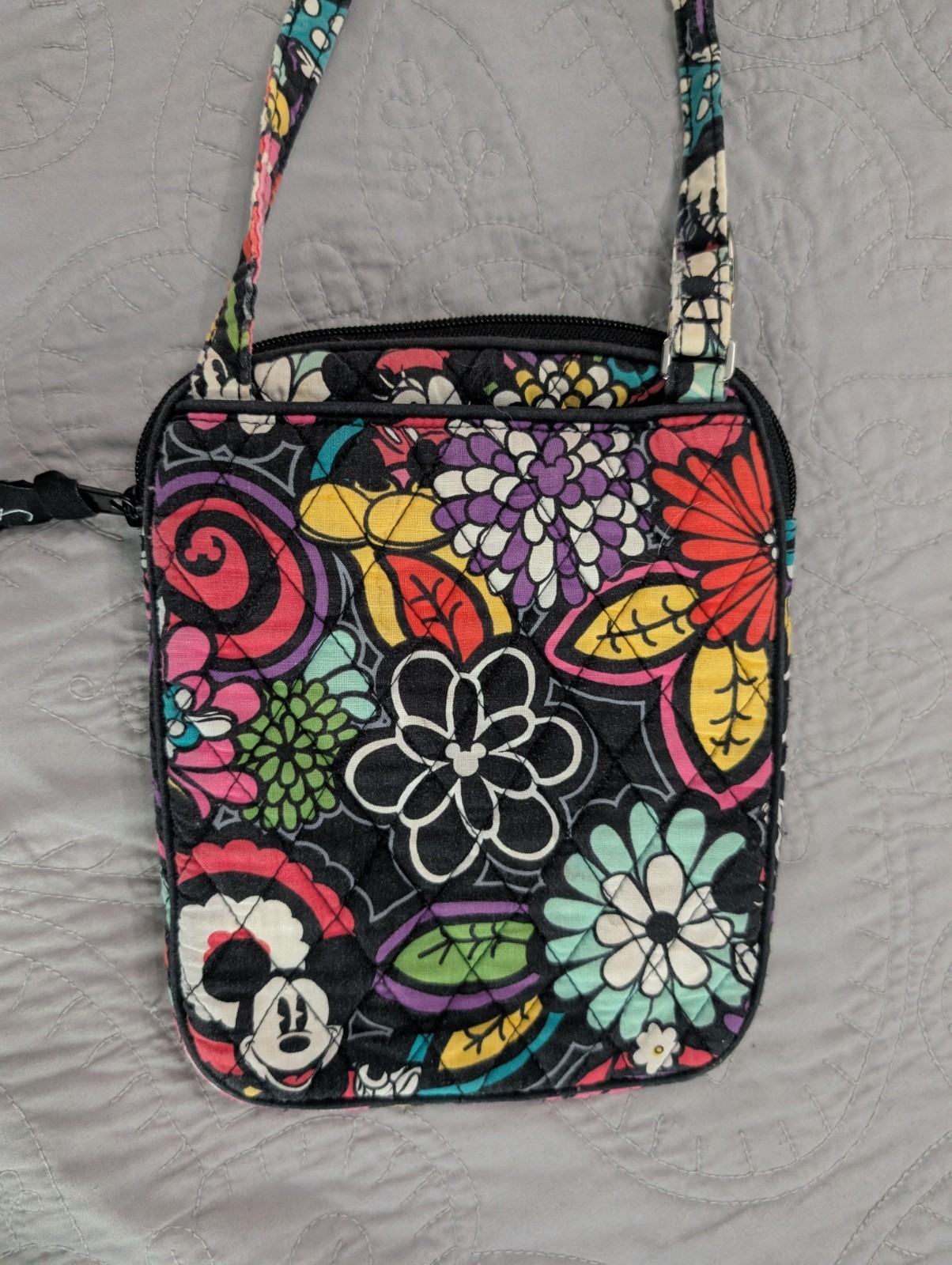 Vera Bradley Disney Parks w/Mickey Hipster Crossbody Mini Bag - Magical Blooms