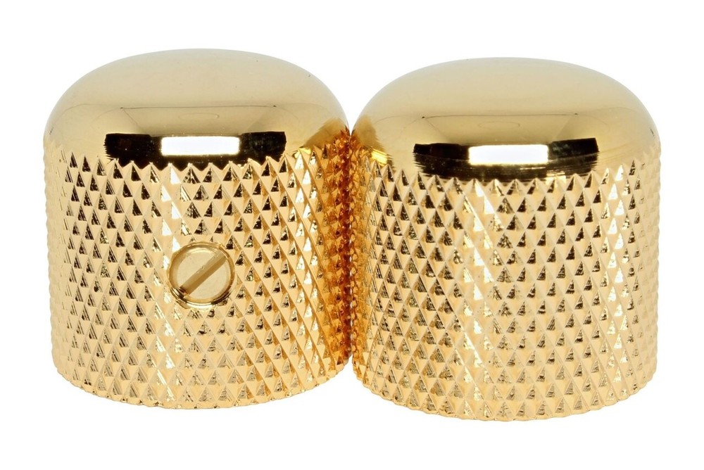 (3) GOTOH Metal Dome Knobs for 1/4" pots GOLD