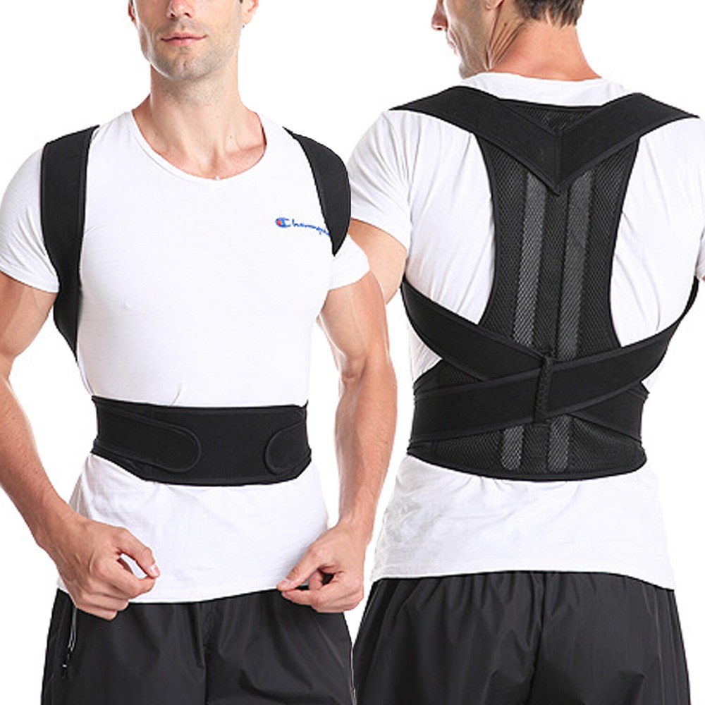 Men Women Adjustable Posture Corrector Low Back Support Shoulder Brace Belt