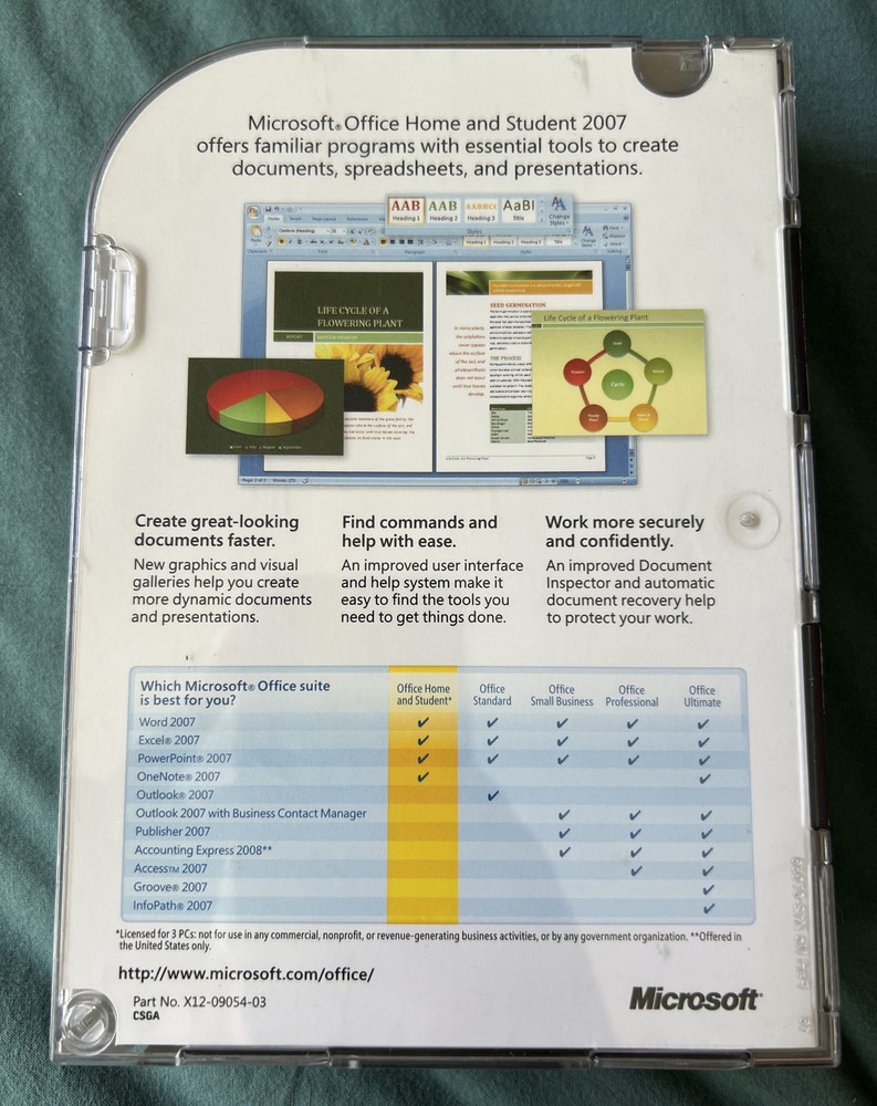 Microsoft Office Home and Student 2007