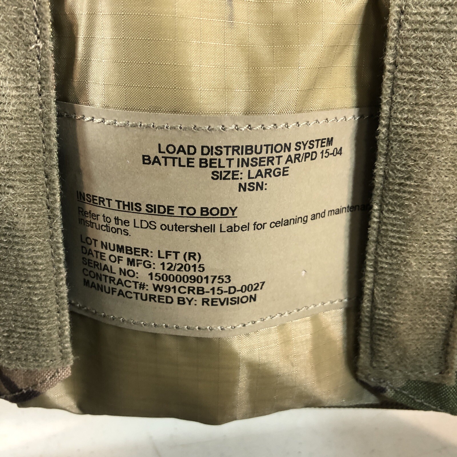 Revision Military Battle Belt Load Distribution System ￼Multicam Large