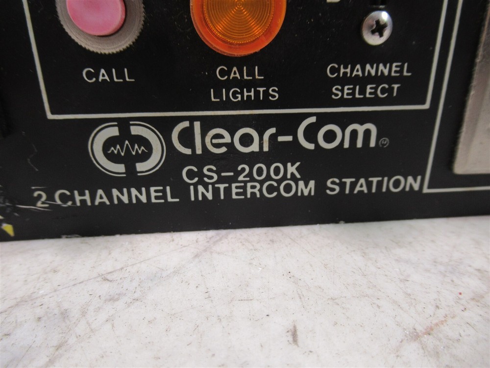 Clear-Com CS-200K 2 Channel Intercom Station Rack Mount 4 Pin XLR