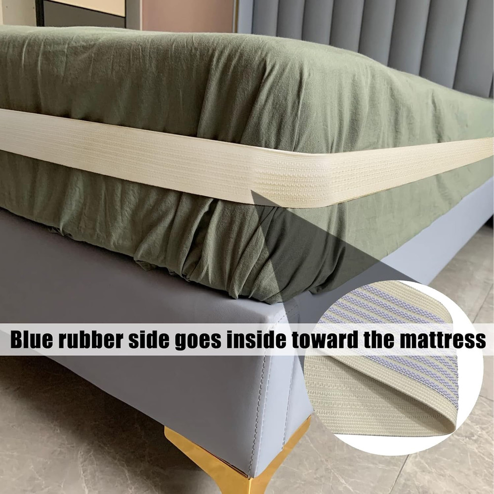 Upgrade Bed Sheet Holder Band, Adjustable Elastic Fitted Sheet Fasteners, Keep S