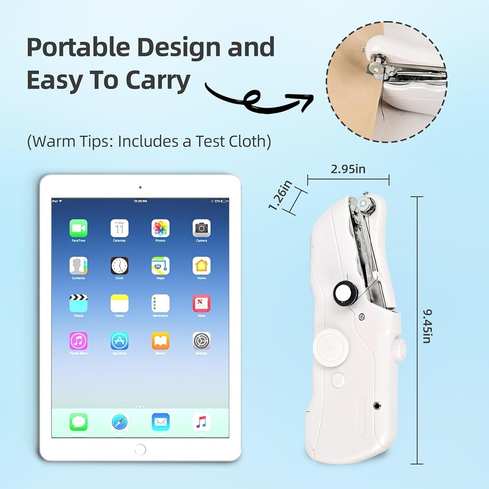 Versatile Handheld Sewing Machine - Battery and USB Powered, Ideal for Fabrics