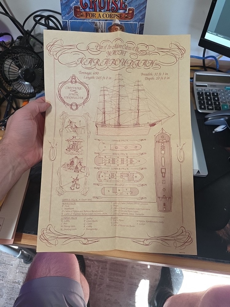 Cruise For A Corpse - for the Commodore Amiga - CIB With MAP