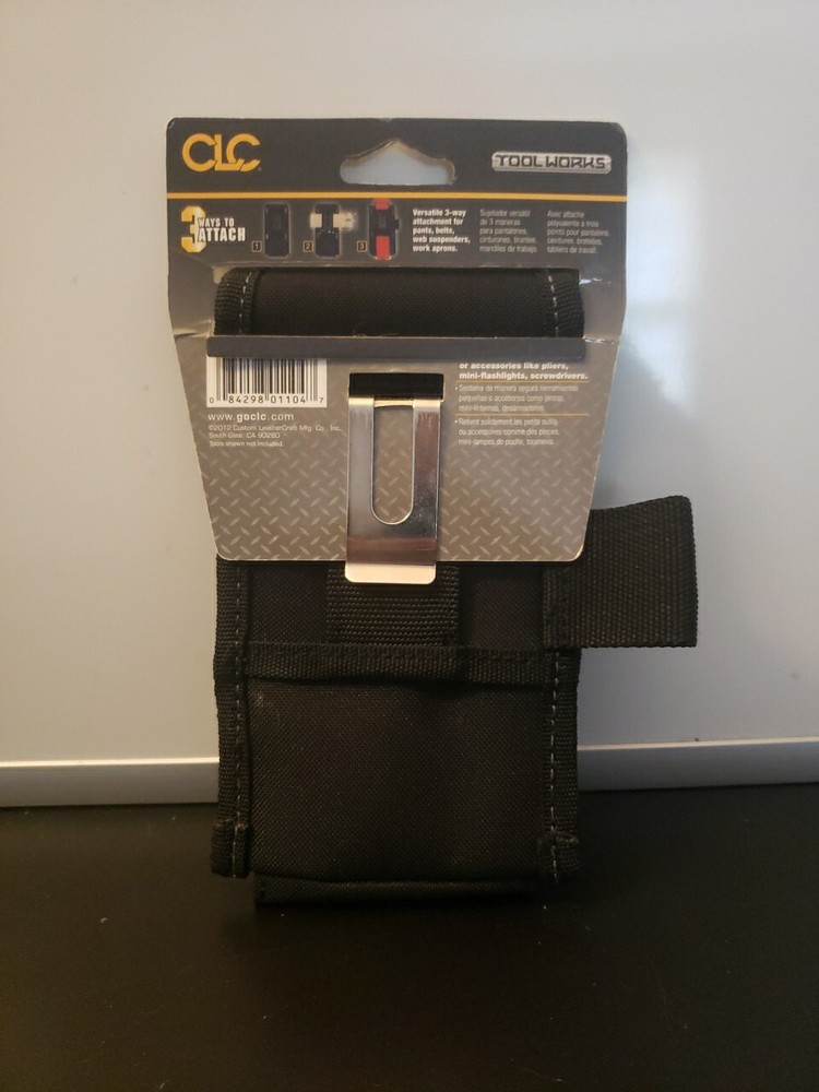 CLC Tool Works 4 Pocket Multi-Purpose Tool Holder Construction w/ Clip Read