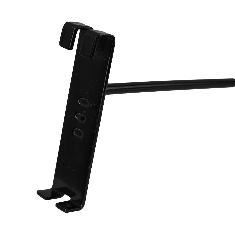 10 Pc GLOSS BLACK 6" Long Gridwall Hooks Grid Panel Display Wire Metal Hanger
