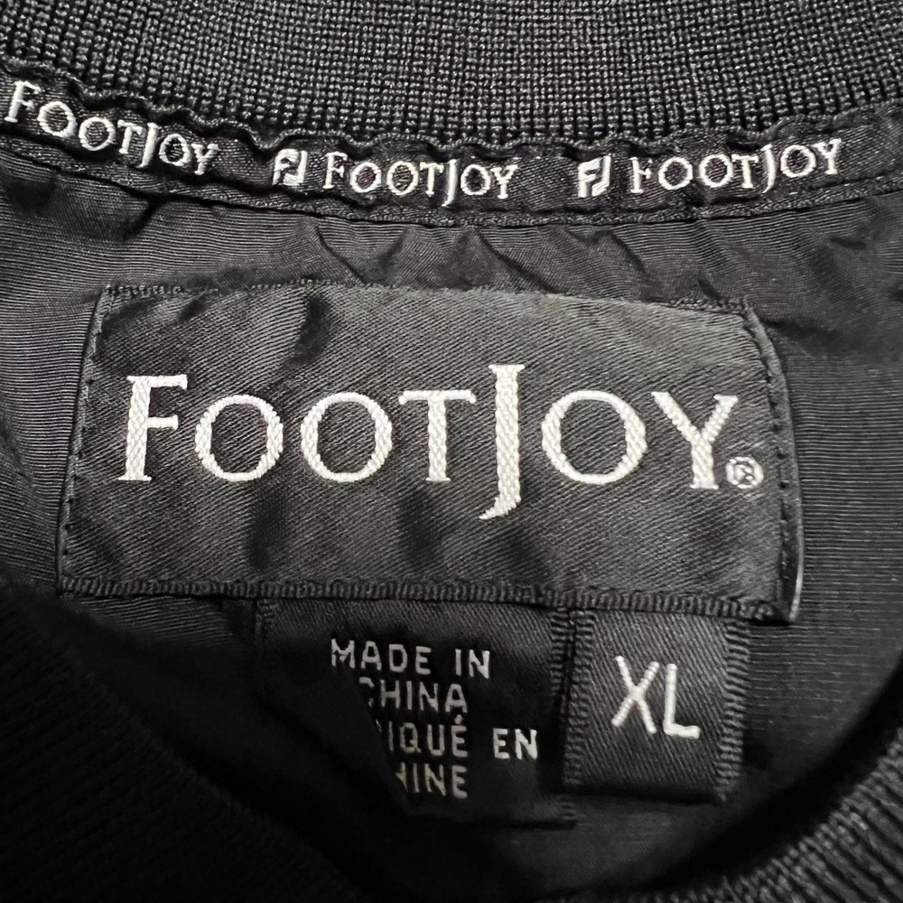 Footjoy Windbreaker Golf Jacket Mens XL Black White Pullover