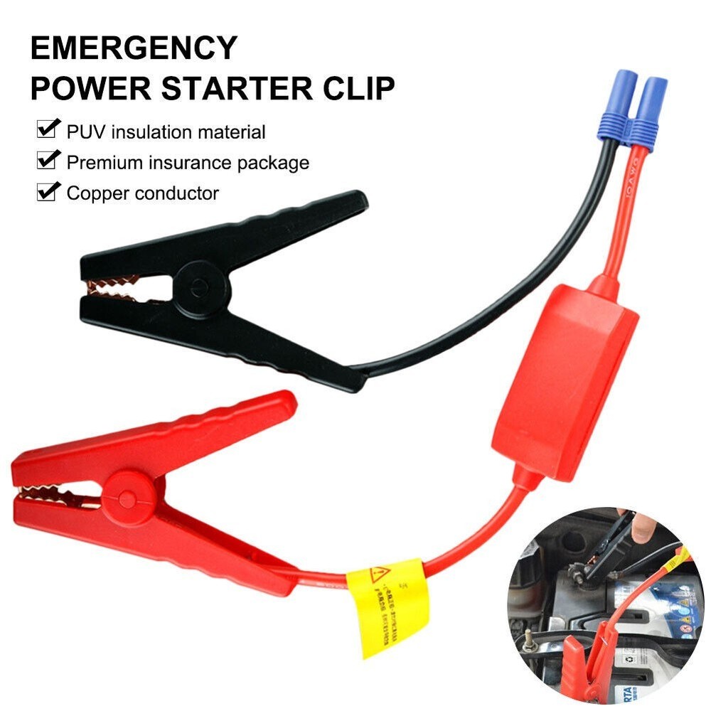 Practical To Use Jump Starter Cable Replacement 12V Clamp Clip