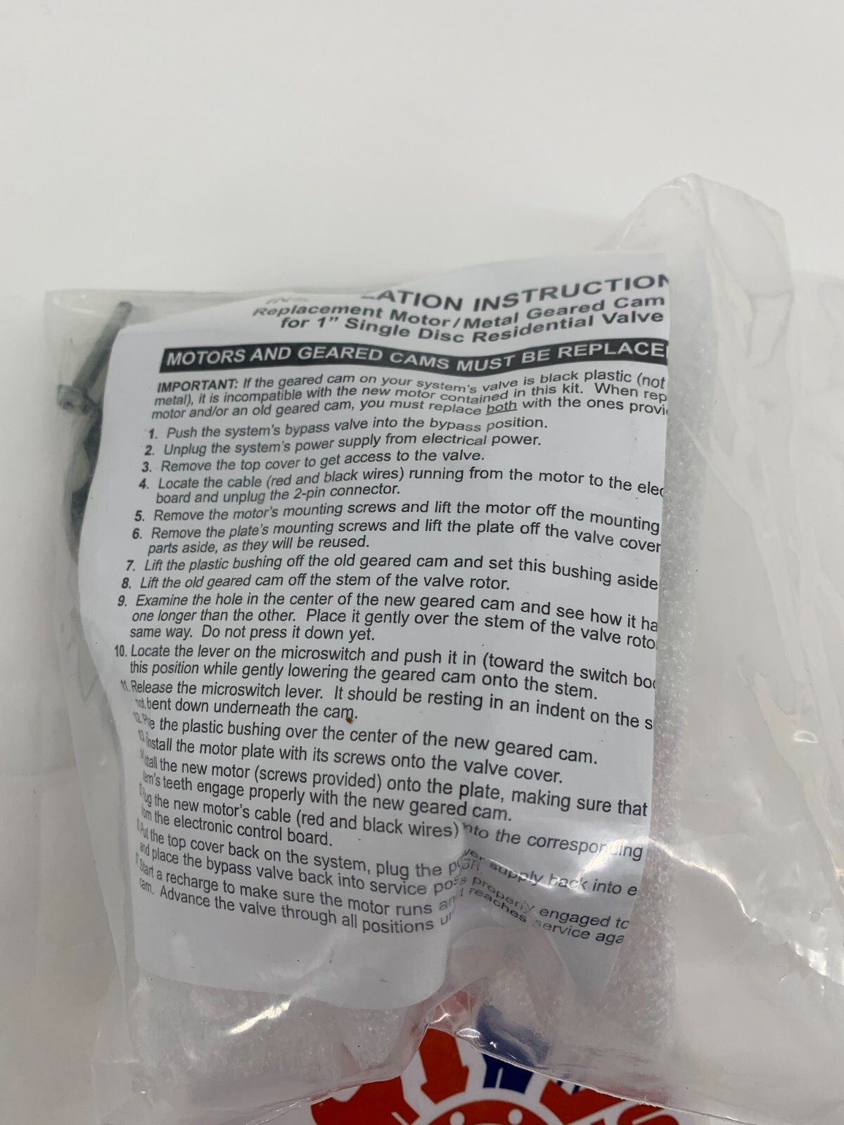 7384691 Water Softener Motor & Cam for High Flow 1" Systems 7281291 CIM-2407-122