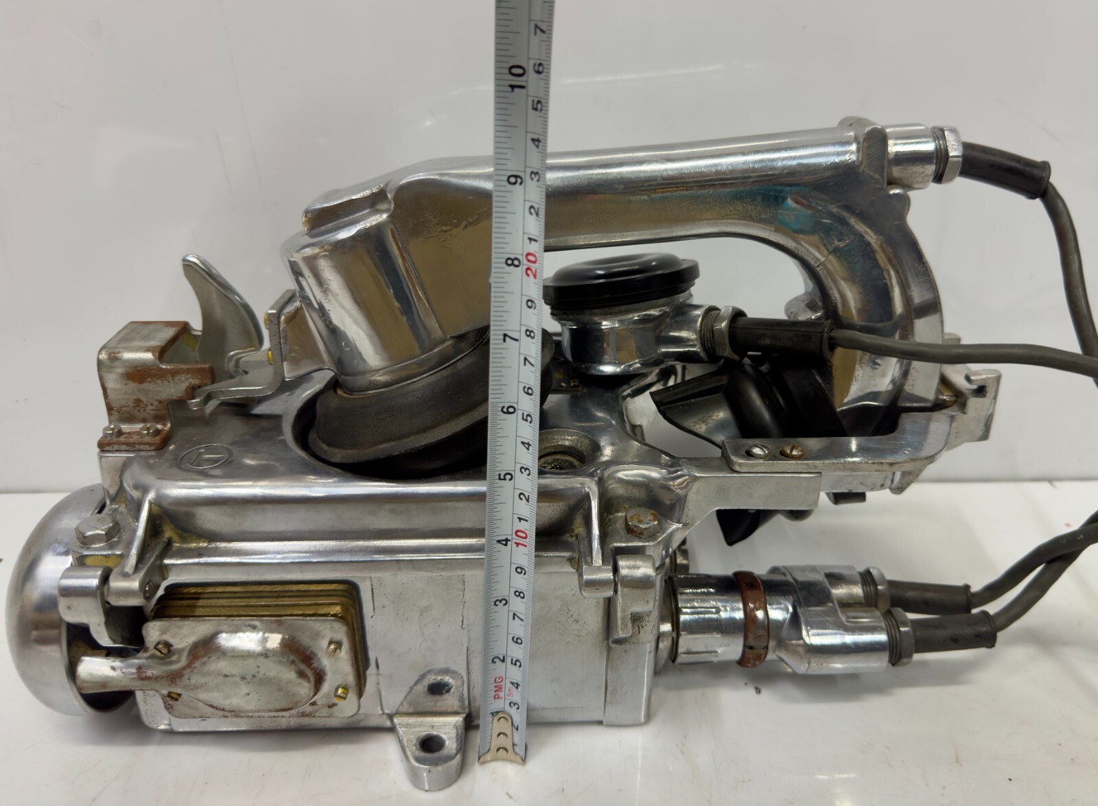 Antique Original Aluminum & Brass Ship Submarine Sound Powered Telephone - Wall