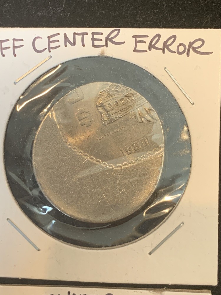 4 Pc Lot Mexico Half Off Center Error Coins MAJOR ERRORS