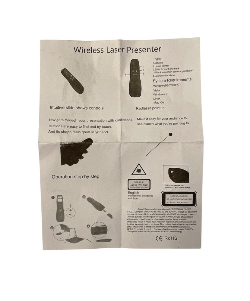 Remote Wireless USB PPT Presenter Laser Pointer