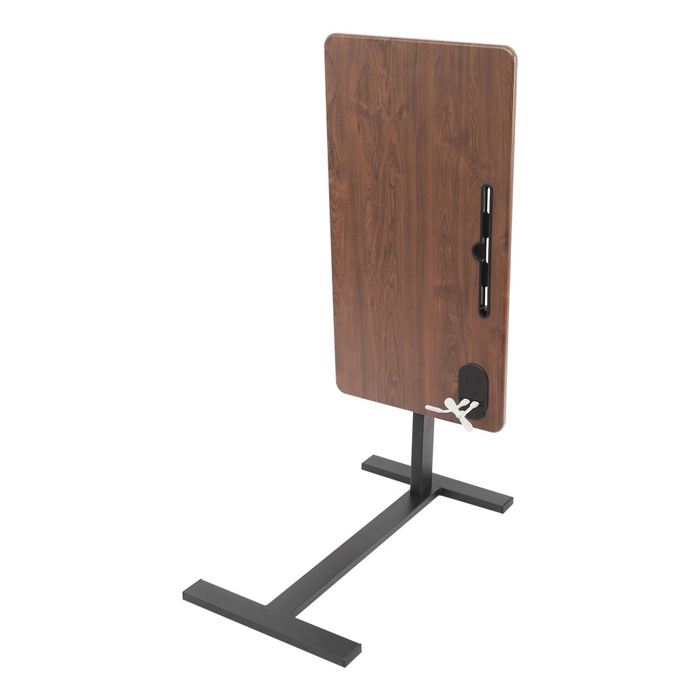 Adjustable Height Side Table Walnut Color Mobile Bedside Table dinner tray table