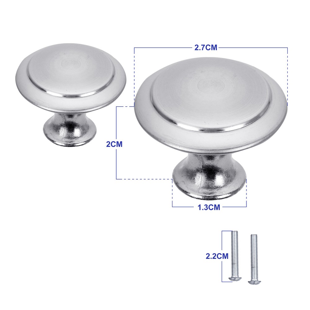 20x Stainless Steel Door Knobs Cabinet Handles Cupboard Drawer Kitchen Pulls US