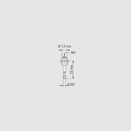 2Pcs Haimer 3D Sensor Short Probe 4mm Ball Dia. 80.362.00 Sensor