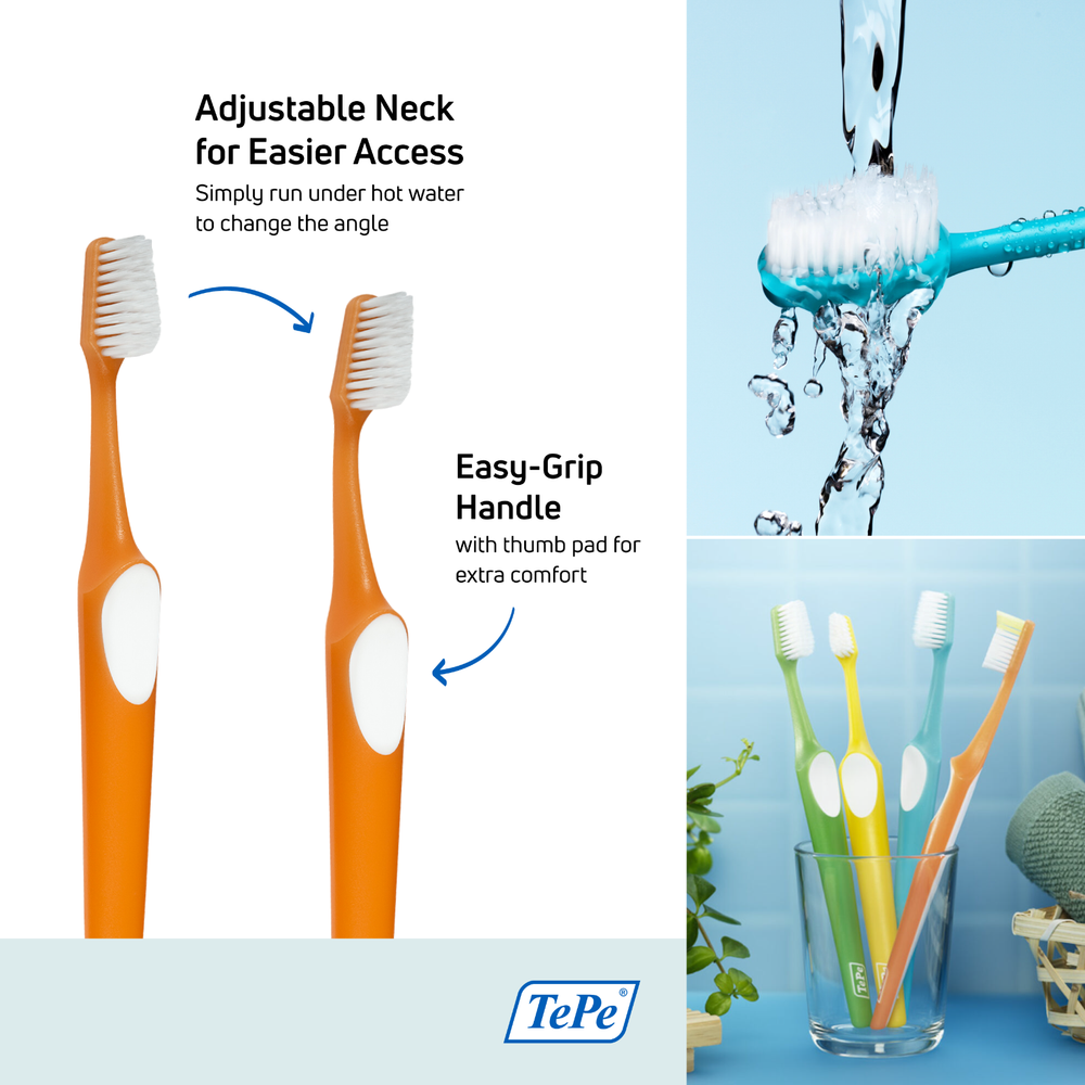 TEPE Supreme Compact Soft Toothbrushes – Soft Bristle Toothbrush