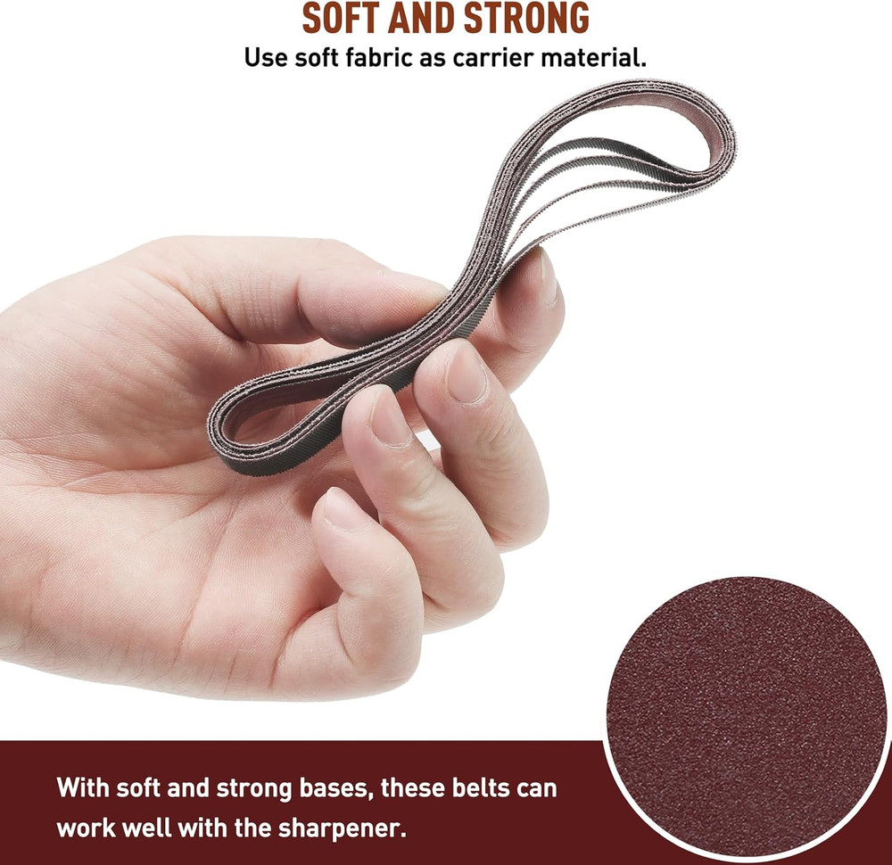 45 Pcs 1/2" X 12" Replacement Sharpening Belt Kit for Official Work Sharp Knife