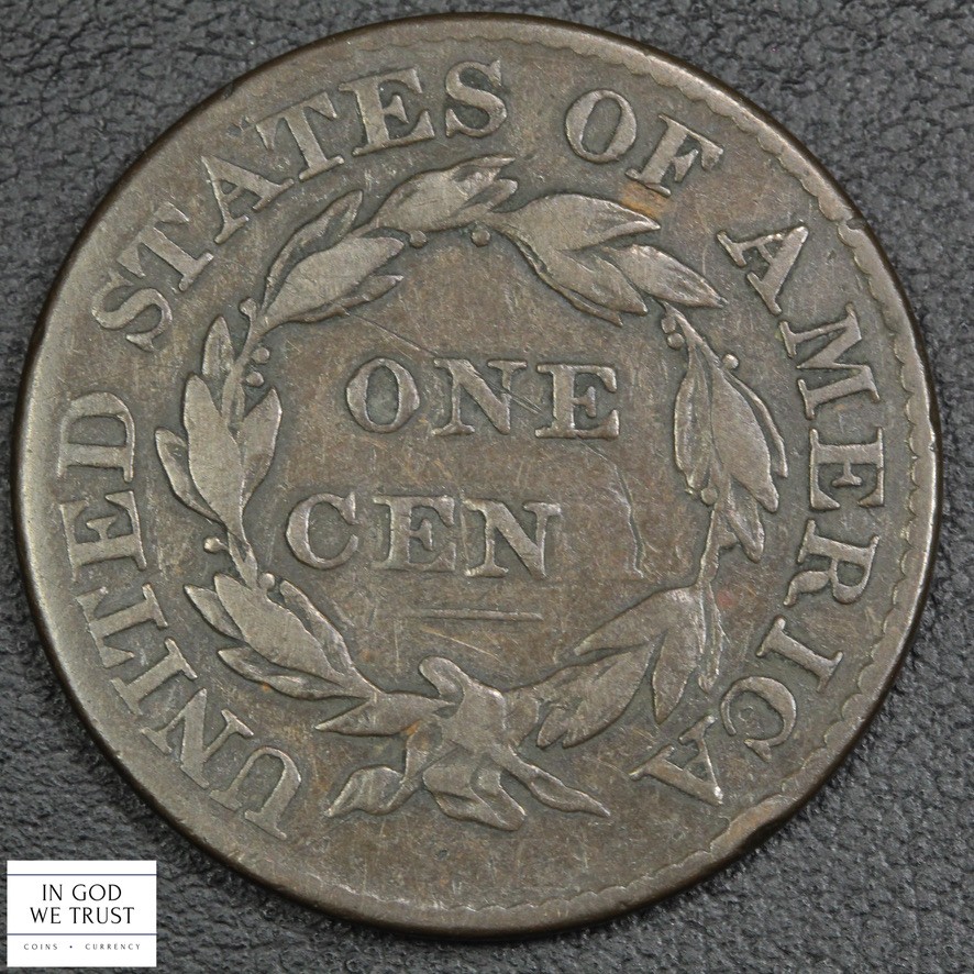 1826 Coronet Matron Head Copper Large Cent 1C