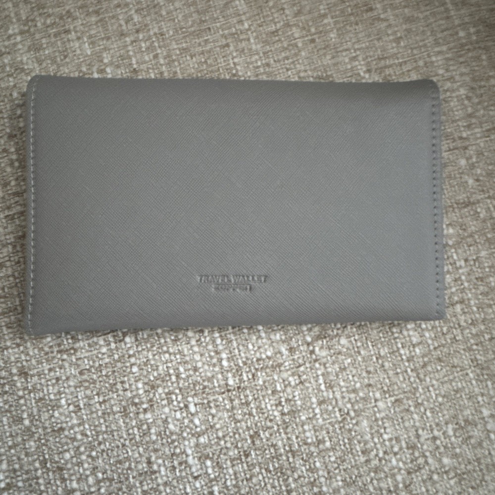 RFID Blocking Travel Wallet and Passport holder - grey