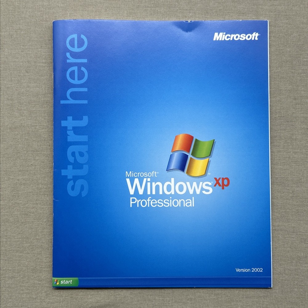 Microsoft Windows XP Professional (CD-ROM 2002 Version) w/ Product Key Complete