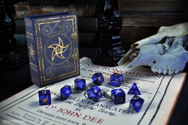 Elder Dice: Astral Elder Sign Blue Polyhedral 9-die SetSet