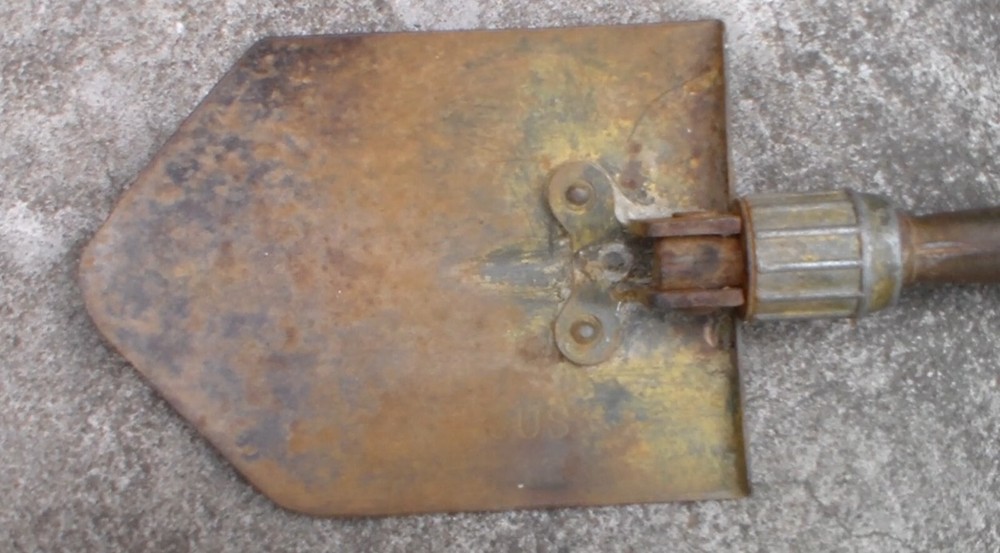 WW2 era US Military M-1943 Folding Shovel Entrenching E-Tool AMES 1944 USED