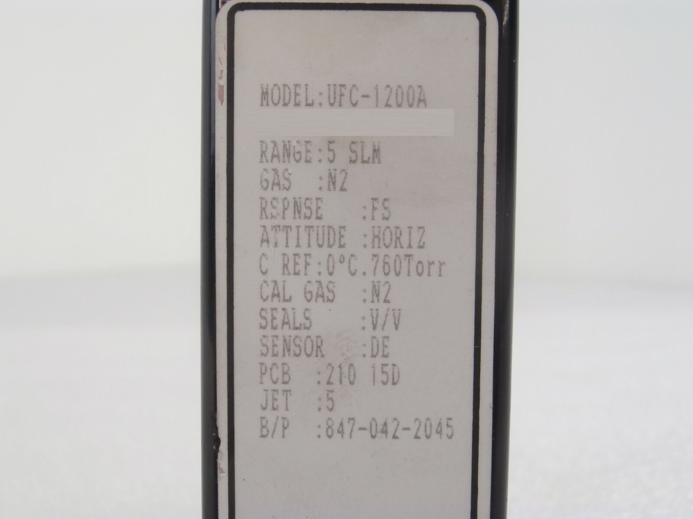 UNIT Instruments UFC-1200A Mass Flow Controller MFC Balzers 847-042-2045 Working
