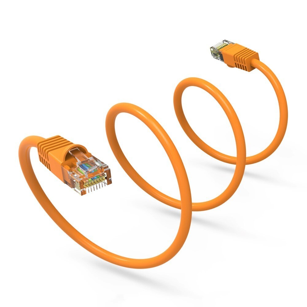 20FT Cat6 RJ45 Network LAN Ethernet Snagless UTP Patch Cable Copper Wire Orange