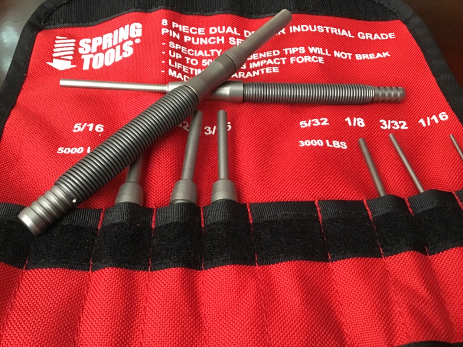 SPRING TOOLS #IPPS20 - INDUSTRIAL INTERCHANGABLE HAMMERLESS STEEL PUNCH SET