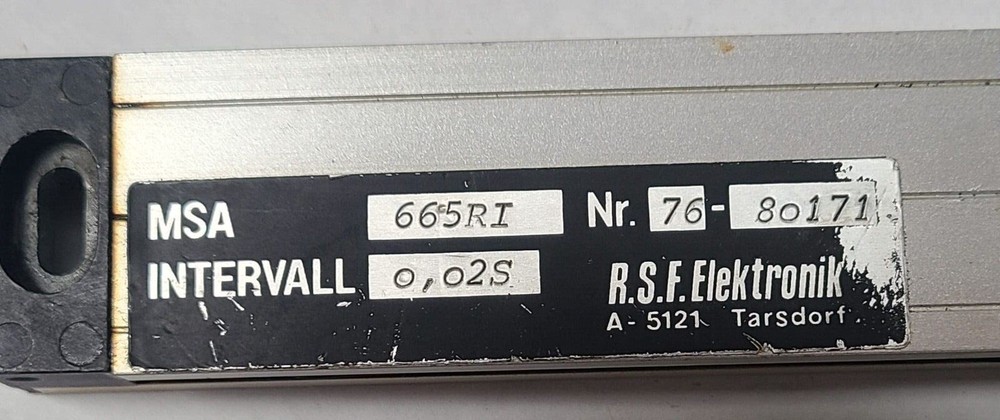 RSF ELECTRONICS MSA 6707 Scale R.S.F Elektronik 665RI LINEAR ENCODER