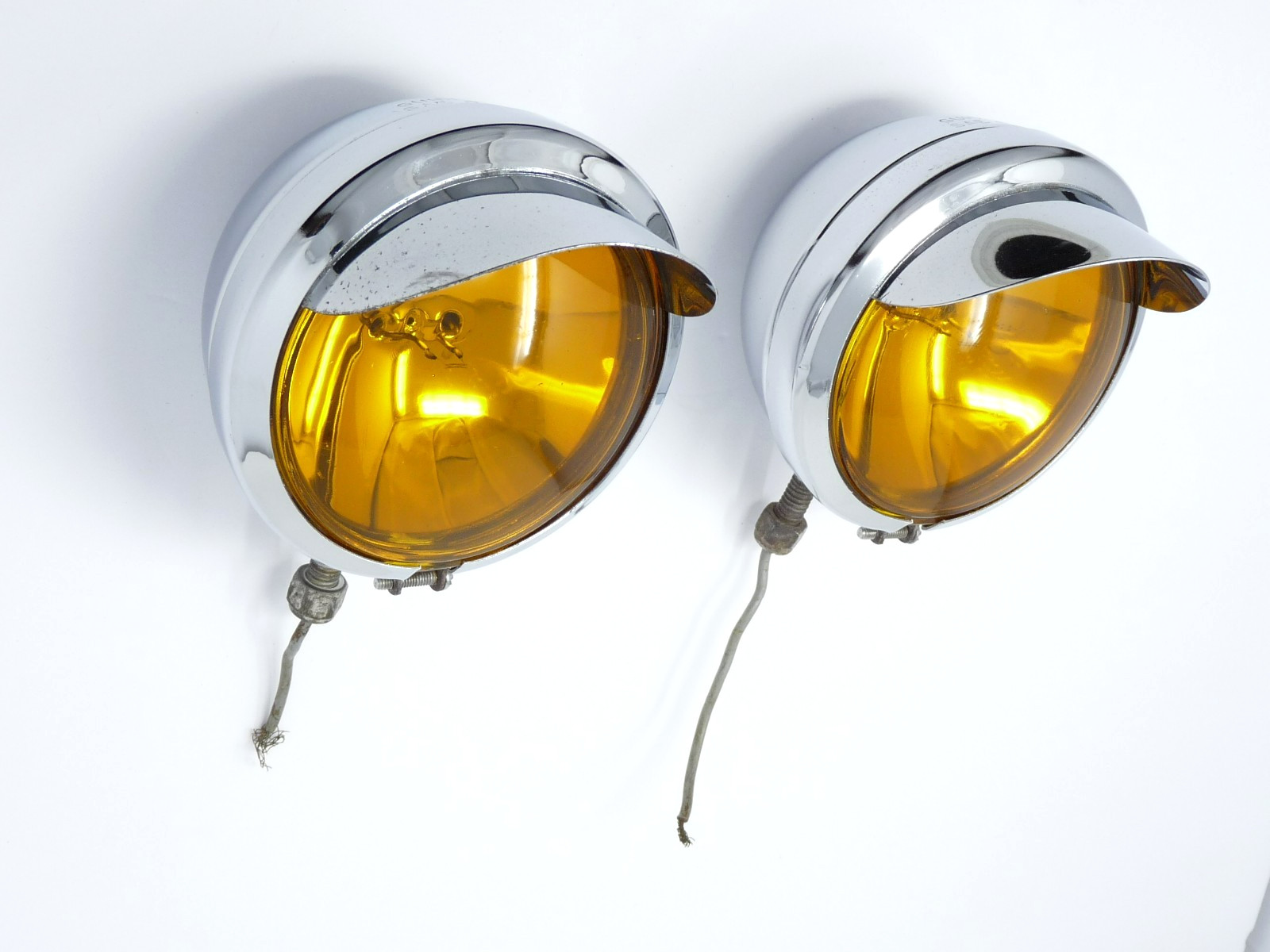 VINTAGE HARLEY DAVIDSON GUIDE 62 PANHEAD AUXILIARY FOG PASSING SPOT LAMPS LIGHTS