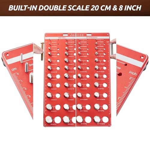 Thread Checker with Optimised Spacing, 44 Nut and Bolt Thread Checker, Bolt