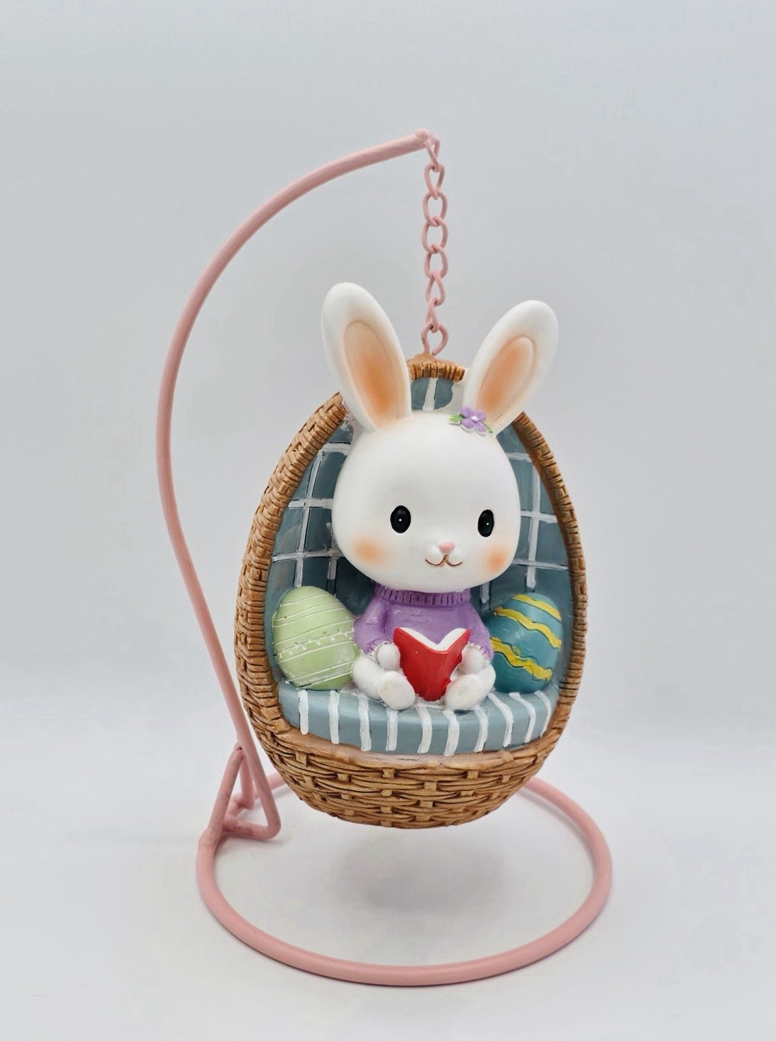 🐰New Easter Bunny Reading in Hanging Chair