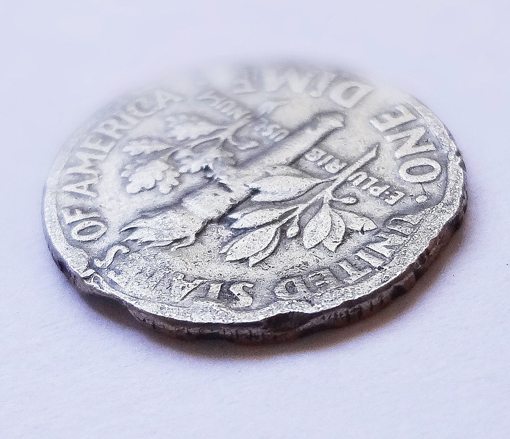 USA 10 Cent Dime Coin _ Issued 1997 _ Error