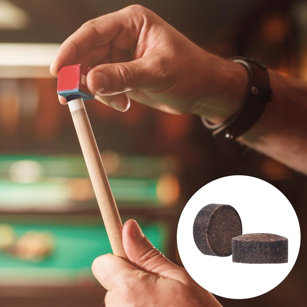 Billiard Pool Cue Tips Pool Stick Replacement Tips with Storage Box for Pool ...