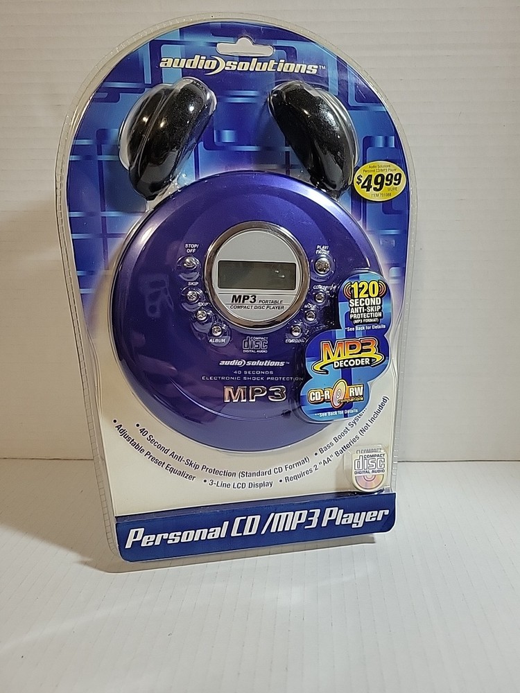 Audio Solutions MP3 Portable Compact Disc Player CD Model ATC-351 SEALED!!