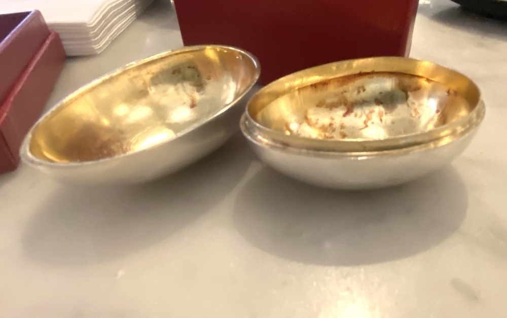 Cartier Sterling Silver Pillbox. Egg Box