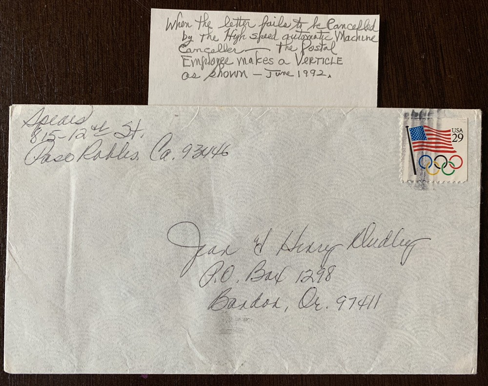 UNIQUE U.S. COVER WITH EMPLOYEE VERTICAL CANCEL DUE TO MACHINE ERROR