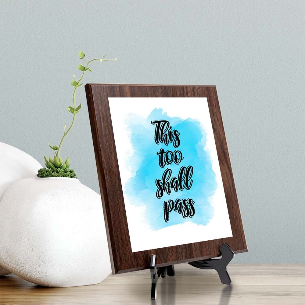 This Too Shall Pass Decorative Wall Plaque (Full Color)