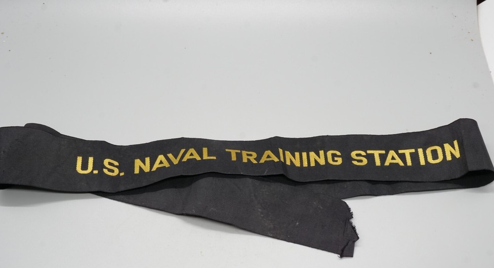 WWII U.S. Naval Training Station Hat Ribbon