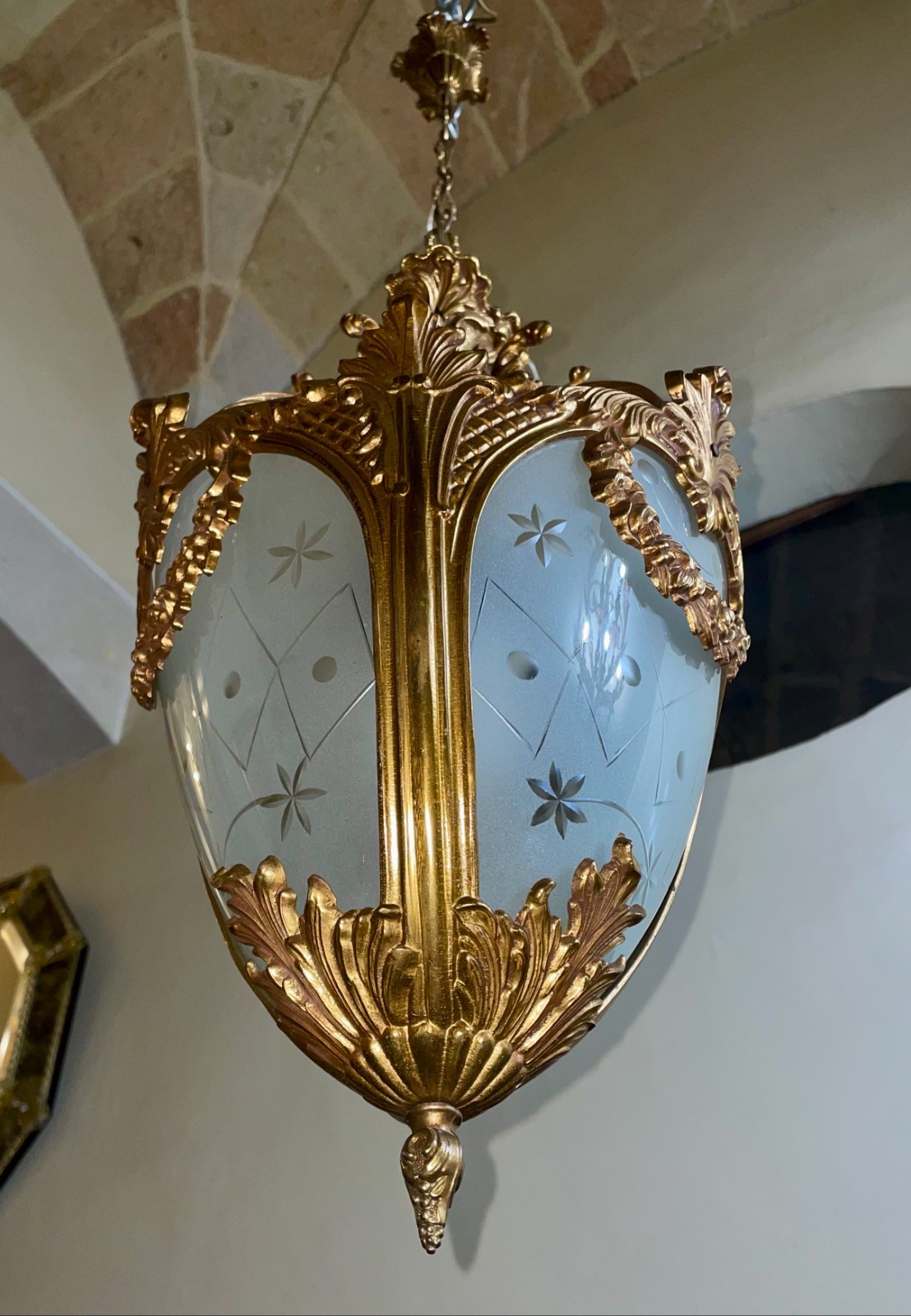 Bronze and Crystal French Chandelier