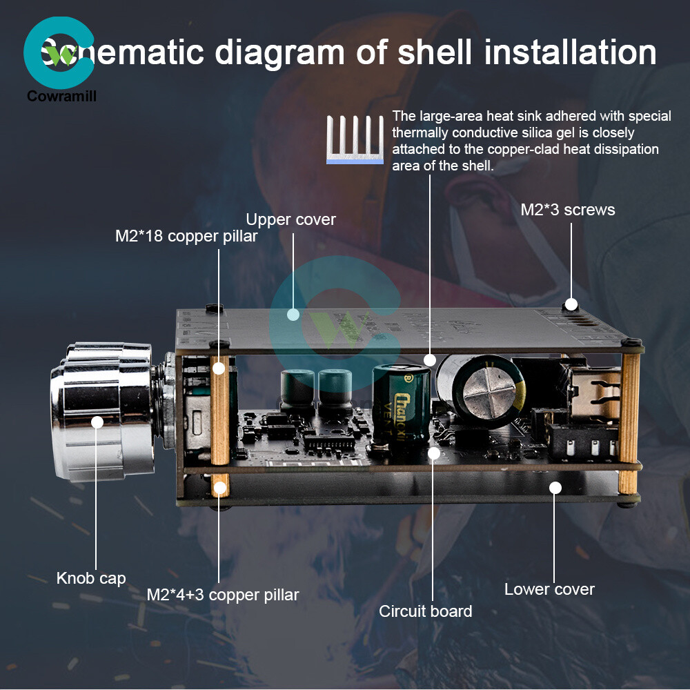 T100L Bluetooth 5.0 Subwoofer Amplifier Board Digital Audio Player MP3 Decoder