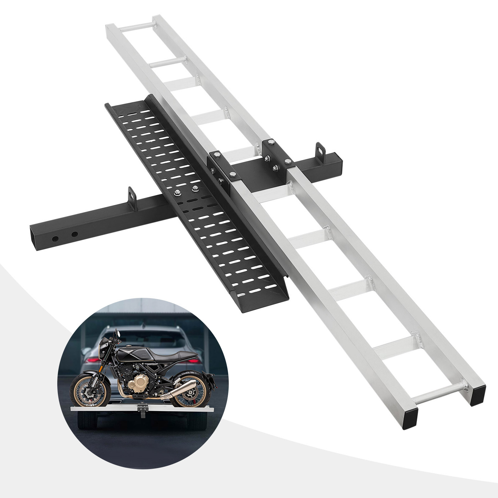 204kg/450lbs Motorcycle Carrier Aluminum Hitch Carrier For Dirt Bikes Bracket