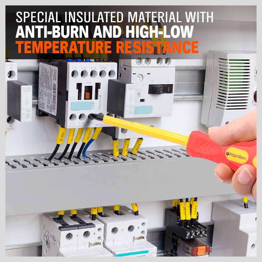 8pc Electrician's Insulated Magnetic Electrical Hand Screwdriver Tool Set New