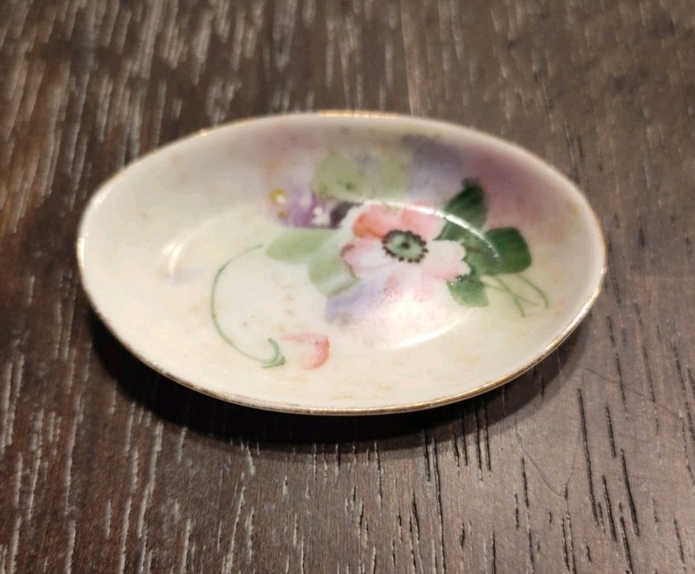 Vintage Nippon Hand Painted Salt Cellar