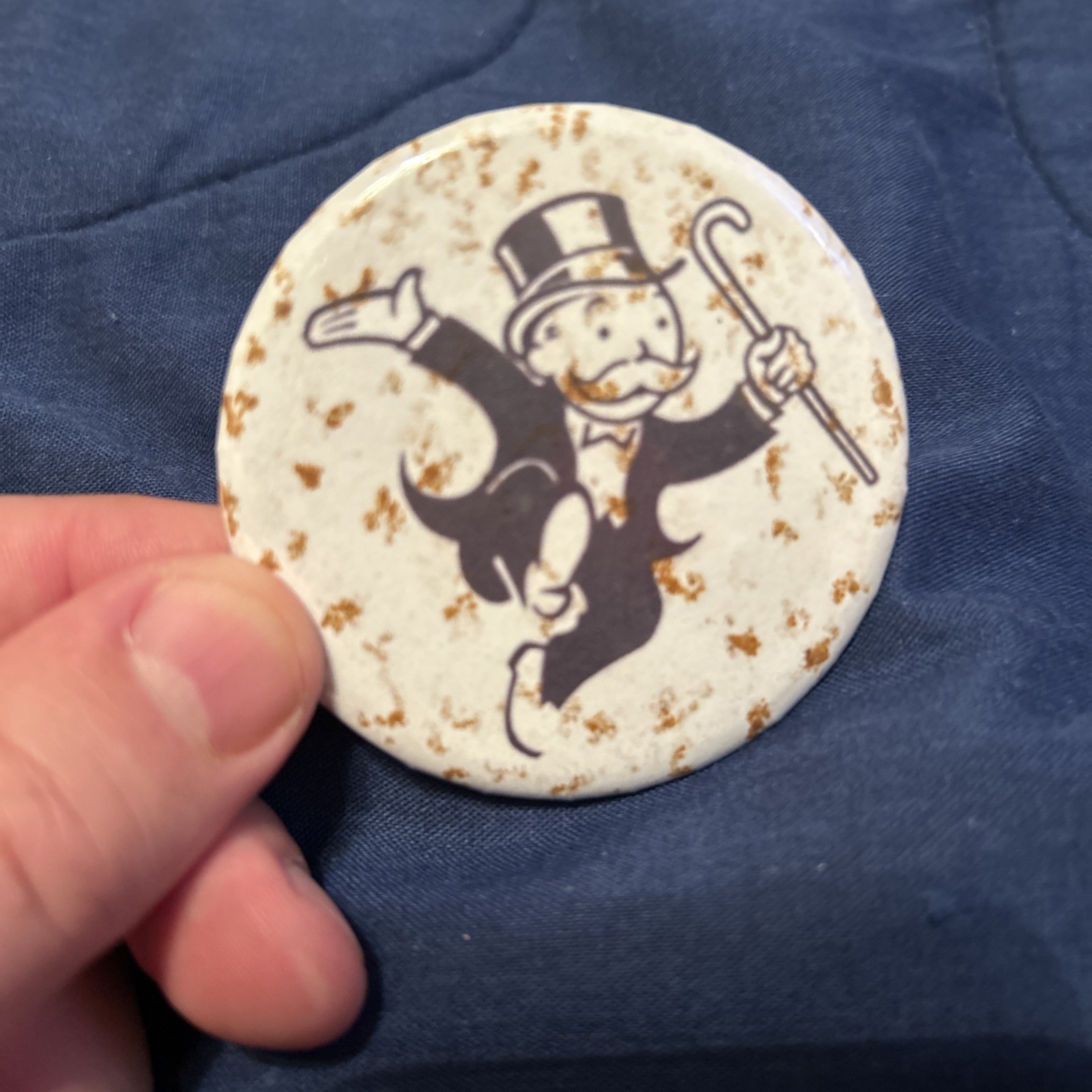 Cool Vintage Lot Of Monopoly Man Pin Pinback Button
