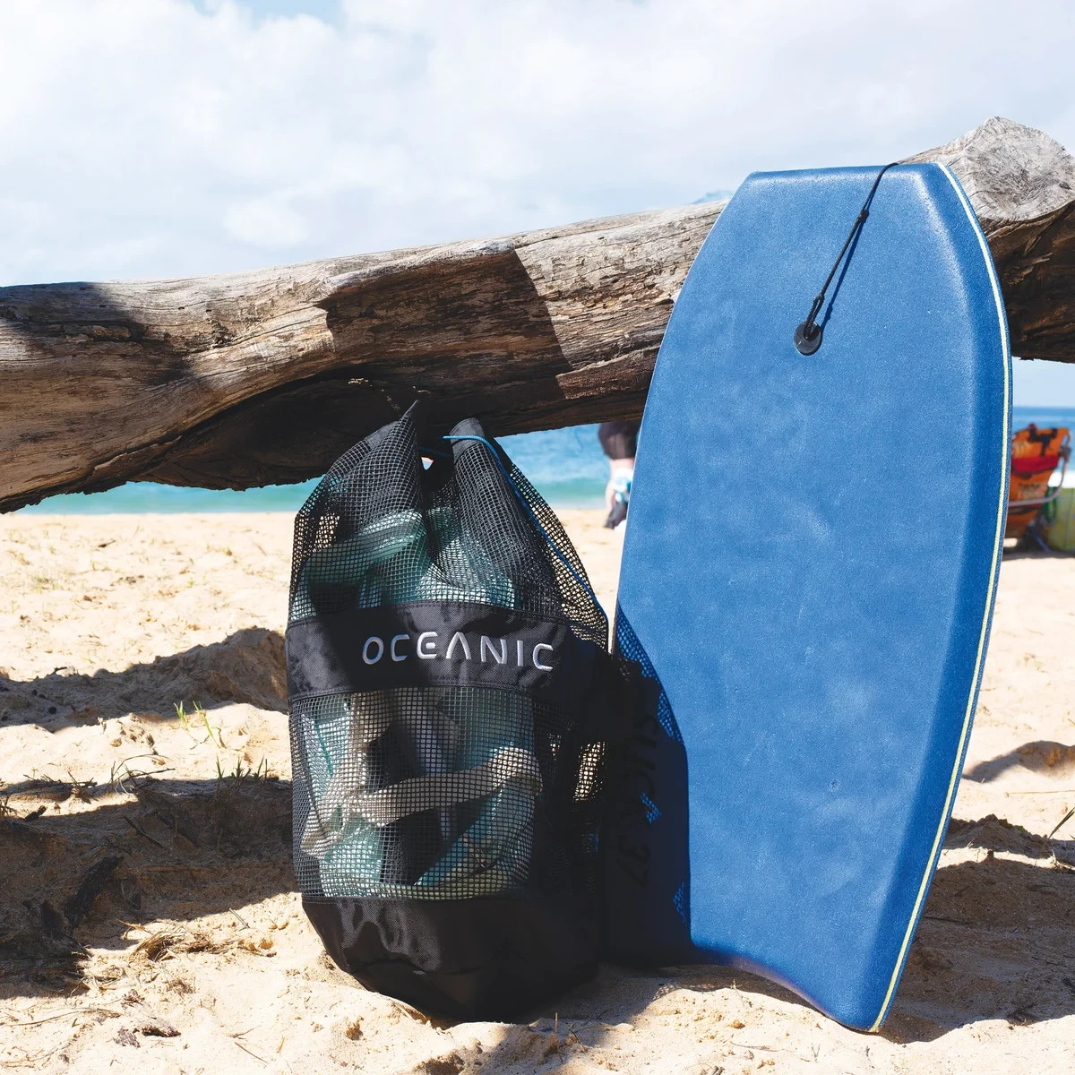 Oceanic Mesh Backpack Gear Bag 82L Black Scuba Dive Snorkel Beach Swim BRAND NEW