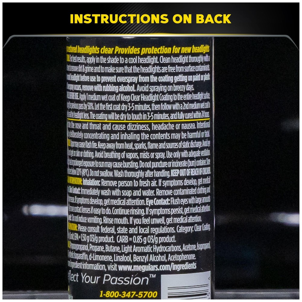 Meguiar's Keep Clear Headlight Coating, 1 Count (Pack of 1),