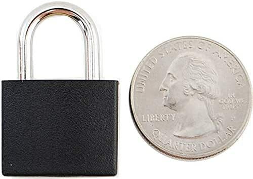 Small Mini Durable ABS Cover Solid Brass Body Individually Keyed Padlock 3 Navy
